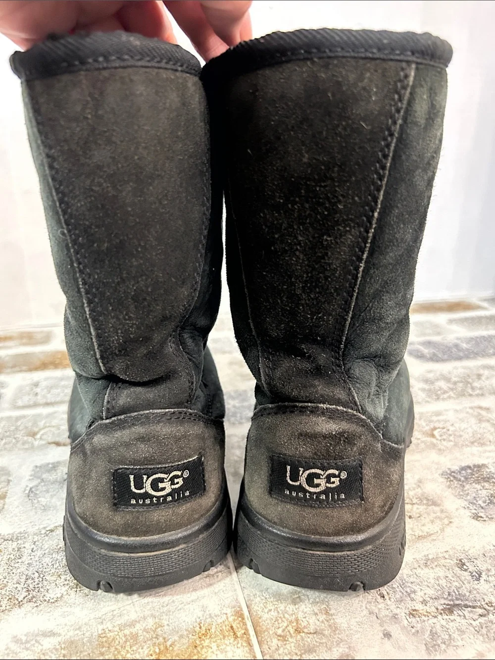 Ugg Australia Ultimate Short 5275 Black Suede Winter Boots